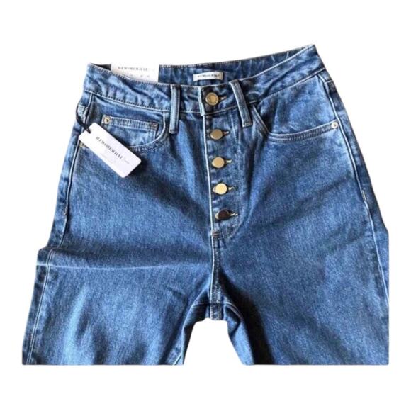 WeWoreWhat NWT The Danielle High Rise Straight Jean in Spring St Hole, 25 - Picture 10 of 16